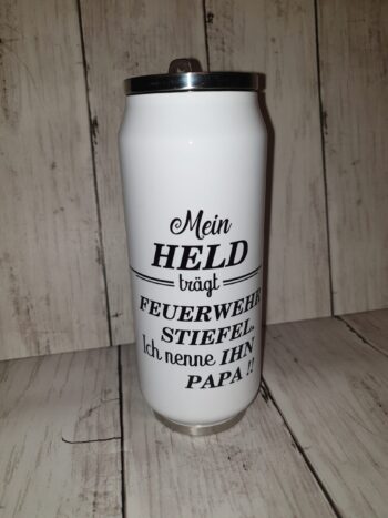 personalisierte Thermodose Feuerwehr Papa