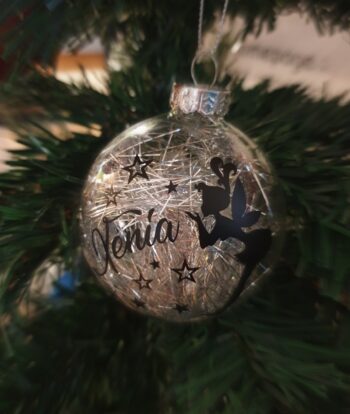 Personalisierte Christbaumkugel Glas 6 cm – Bild 4
