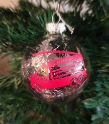 Personalisierte Christbaumkugel Glas 6 cm – Bild 3